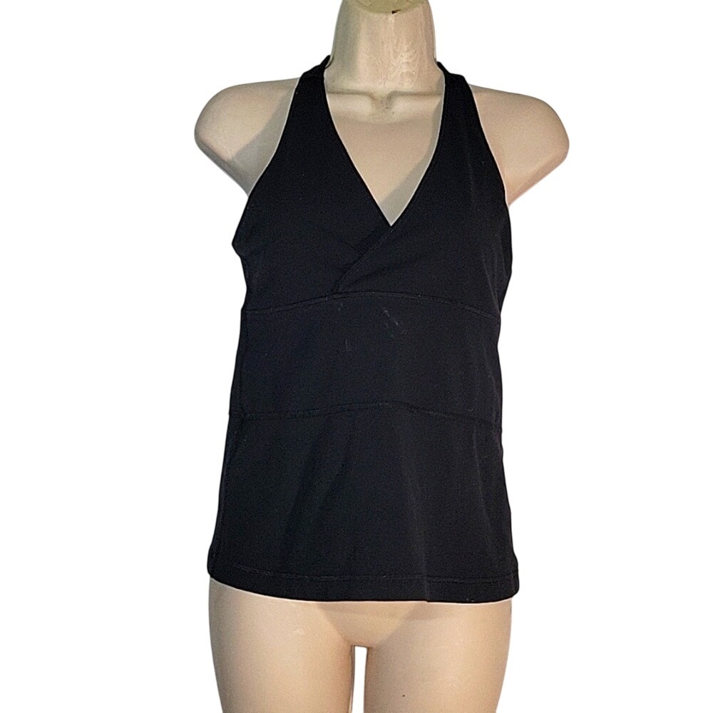 Lululemon‎ Halter Tank Top Yoga Athletic Workout Black Racerback Size Unknown